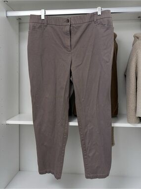 Chico's Straight-Leg Pants in Taupe Brown